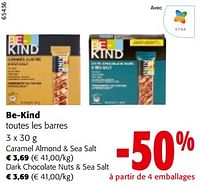 Promotions Be-kind toutes les barres -  Be-Kind  - Valide de 11/09/2024 à 24/09/2024 chez Colruyt