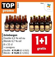 Promotions Grimbergen double ou blonde - Grimbergen - Valide de 11/09/2024 à 24/09/2024 chez Colruyt