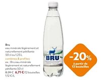 Promotions Bru eau minérale legéerement et naturellement pétillante - Bru - Valide de 11/09/2024 à 24/09/2024 chez OKay