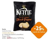 Promotions Kettle sea salt + crushed black pepper 1 - Kettle - Valide de 11/09/2024 à 24/09/2024 chez OKay