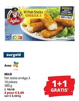 Promotions Iglo fish sticks oméga 3 - Iglo - Valide de 12/09/2024 à 25/09/2024 chez Spar (Colruytgroup)