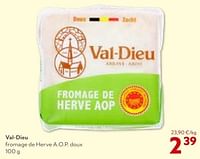 Promotions Val-dieu fromage de herve a.o.p. doux - Val Dieu - Valide de 11/09/2024 à 24/09/2024 chez OKay