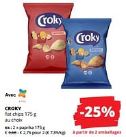 Promotions Chips paprika - Croky - Valide de 12/09/2024 à 25/09/2024 chez Spar (Colruytgroup)