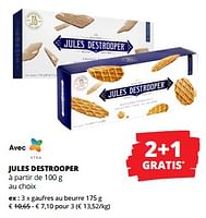 Promotions Gaufres au beurre - Jules Destrooper - Valide de 12/09/2024 à 25/09/2024 chez Spar (Colruytgroup)