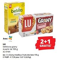 Promotions Grany moelleux fruits des bois - Lu - Valide de 12/09/2024 à 25/09/2024 chez Spar (Colruytgroup)