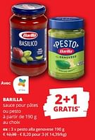 Promotions Pesto alla genovese - Barilla - Valide de 12/09/2024 à 25/09/2024 chez Spar (Colruytgroup)