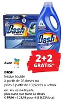 Promotions Lessive liquide plus blanc que blanc - Dash - Valide de 12/09/2024 à 25/09/2024 chez Spar (Colruytgroup)