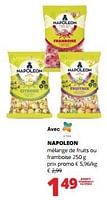 Promotions Napoleon mélange de fruits ou framboise - Napoleon - Valide de 12/09/2024 à 25/09/2024 chez Spar (Colruytgroup)