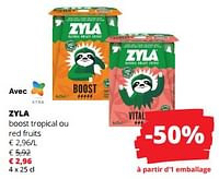 Promotions Zyla boost tropical ou red fruits - zyla - Valide de 12/09/2024 à 25/09/2024 chez Spar (Colruytgroup)