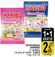 Promotions Chamallows haribo - Haribo - Valide de 17/09/2024 à 23/09/2024 chez Cora