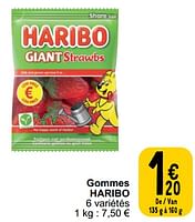 Promotions Gommes haribo - Haribo - Valide de 17/09/2024 à 23/09/2024 chez Cora