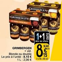 Promotions Grimbergen blonde ou double - Grimbergen - Valide de 17/09/2024 à 23/09/2024 chez Cora