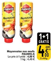 Promotions Mayonnaise aux oeufs pauwels - Pauwels - Valide de 17/09/2024 à 23/09/2024 chez Cora