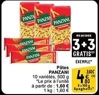 Promotions Pâtes panzani - Panzani - Valide de 17/09/2024 à 23/09/2024 chez Cora