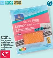 Promoties Gerookte zalm - Golden Seafood - Geldig van 23/09/2024 tot 29/09/2024 bij Aldi