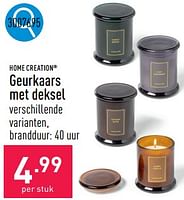 Promoties Geurkaars met deksel - HOME CREATION - Geldig van 23/09/2024 tot 29/09/2024 bij Aldi