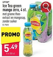 Promoties Ice tea green mango zero - Lipton - Geldig van 23/09/2024 tot 29/09/2024 bij Aldi