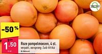 Promoties Roze pompelmoezen - Huismerk - Aldi - Geldig van 23/09/2024 tot 29/09/2024 bij Aldi