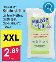 Promoties Sodakristallen - Mousse de Lin - Geldig van 23/09/2024 tot 29/09/2024 bij Aldi