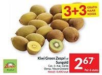 Promoties Kiwi green zespri of sungold - Zespri - Geldig van 17/09/2024 tot 22/09/2024 bij Intermarche