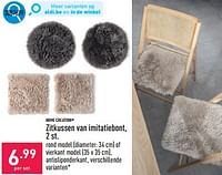 Promoties Zitkussen van imitatiebont - HOME CREATION - Geldig van 23/09/2024 tot 29/09/2024 bij Aldi