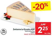 Zwitserse le gruyère aop rauwmelkse kaas-Huismerk - Intermarche