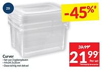 Promoties Curver set van 3 opbergdozen - Curver - Geldig van 17/09/2024 tot 22/09/2024 bij Intermarche