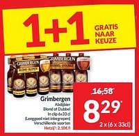 Grimbergen abdijbier blond of dubbel-Grimbergen