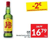 J+b rare blended scotch whisky-J & B