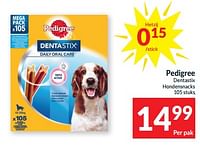 Promoties Pedigree dentastix hondensnacks - Pedigree - Geldig van 17/09/2024 tot 22/09/2024 bij Intermarche