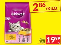 Promoties Whiskas kattenbrokjes vanaf 1 jaar kip of tonijn - Whiskas - Geldig van 17/09/2024 tot 22/09/2024 bij Intermarche