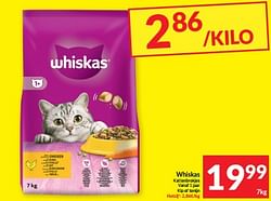 Whiskas kattenbrokjes vanaf 1 jaar kip of tonijn