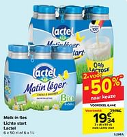 Promoties Melk lichte start - Lactel - Geldig van 18/09/2024 tot 24/09/2024 bij Carrefour