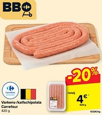 Varkens--kalfschipolata carrefour-Huismerk - Carrefour 