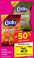 Promoties Chips explosions thai curry - Croky - Geldig van 18/09/2024 tot 24/09/2024 bij Carrefour