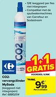 Promoties Co2- vervangcilinder mysoda - Mysoda - Geldig van 18/09/2024 tot 24/09/2024 bij Carrefour