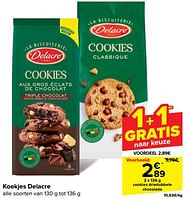 Promoties Cookies driedubbele chocolade - Delacre - Geldig van 18/09/2024 tot 24/09/2024 bij Carrefour