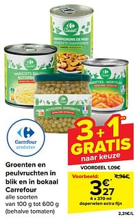 Doperwten extra fijn-Huismerk - Carrefour 