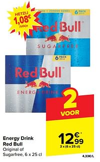 Energy drink red bull original of sugarfree-Red Bull