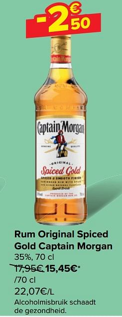 Rum original spiced gold captain morgan