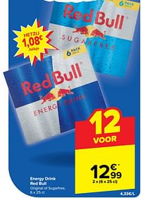 Energy drink red bull original of sugarfree-Red Bull