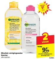 Promoties Micellair reinigingswater gevoelige huid - Garnier - Geldig van 18/09/2024 tot 24/09/2024 bij Carrefour