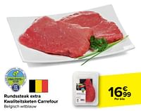 Promoties Rundssteak extra kwaliteitsketen carrefour belgisch witblauw - Huismerk - Carrefour  - Geldig van 18/09/2024 tot 30/09/2024 bij Carrefour