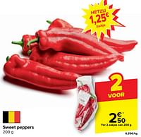 Promoties Sweet peppers - Huismerk - Carrefour  - Geldig van 18/09/2024 tot 30/09/2024 bij Carrefour