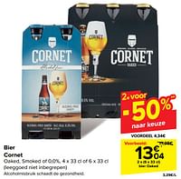 Promoties Bier oaked - Cornet  - Geldig van 18/09/2024 tot 30/09/2024 bij Carrefour