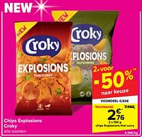 Promoties Chips explosions thai curry - Croky - Geldig van 18/09/2024 tot 30/09/2024 bij Carrefour