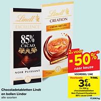 Chocoladetabletten noir puissant excellence 85% cacao lindt-Lindt