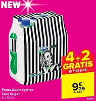 Promoties Fanta apple lychee zero sugar - Fanta - Geldig van 18/09/2024 tot 30/09/2024 bij Carrefour