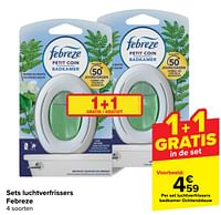 Promoties Set luchtverfrissers badkamer ochtenddauw - Febreze - Geldig van 18/09/2024 tot 30/09/2024 bij Carrefour