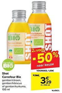 Shot carrefour bio-Huismerk - Carrefour 